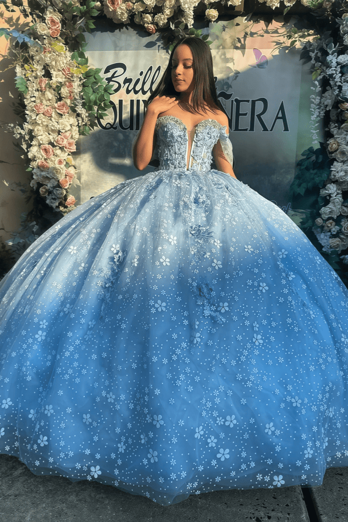 Kelsey | Step Into Your Fairy Tale with Light Blue Quince Dresses - Light Blue - PromDressClub