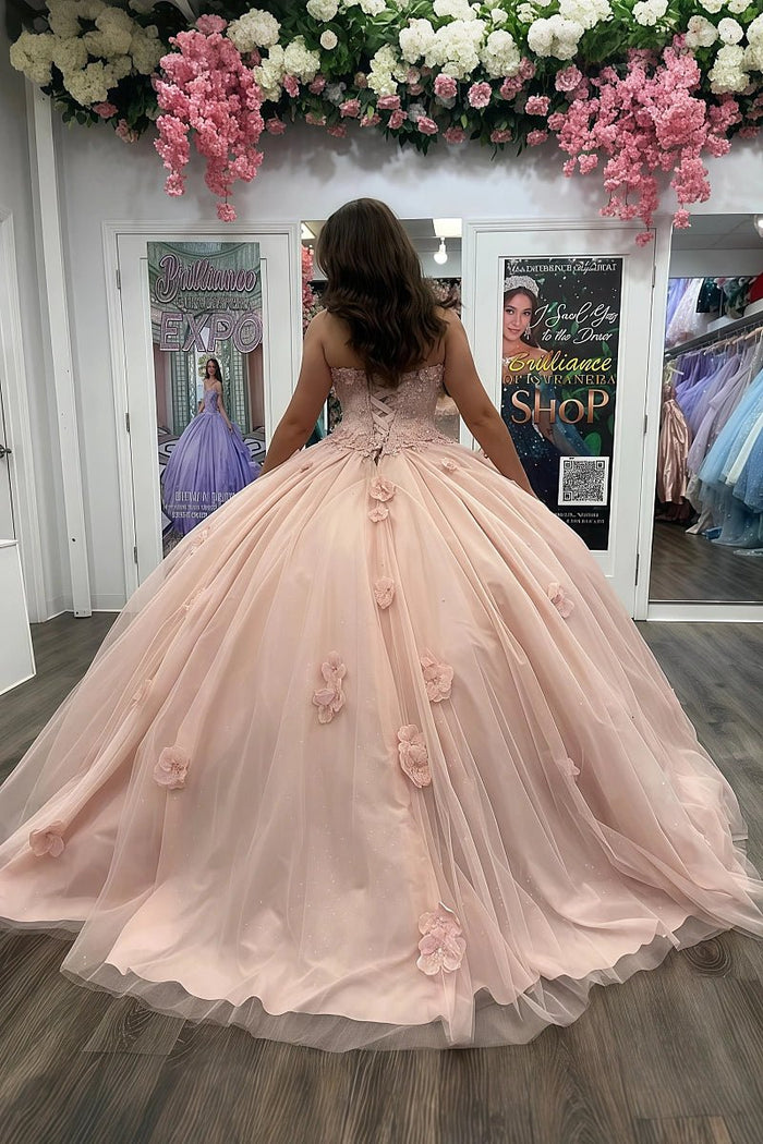 Kimberly | Slay Your Sweet 16 in Stunning Pink Quince Dresses - Light Pink - PromDressClub