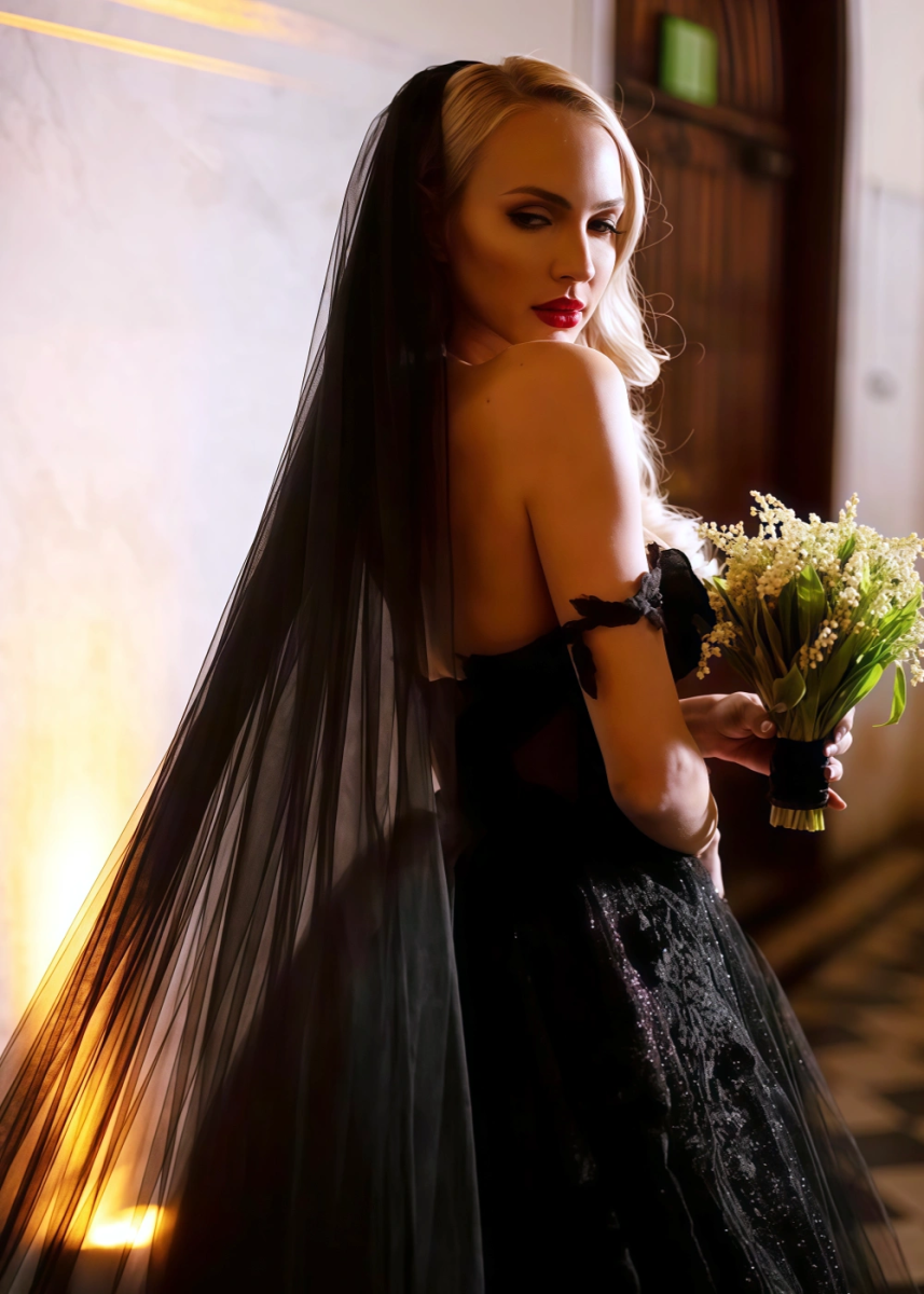 Laila | Elegant Black Wedding Dresses for Classic & Gothic Brides - Black - PromDressClub