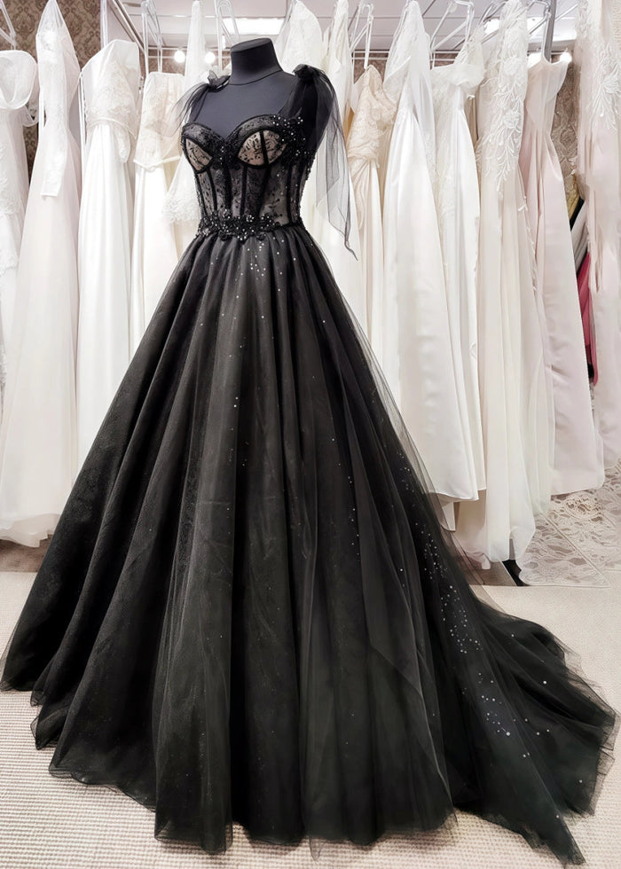 Lara | Elegant Black Tie Wedding Guest Dresses - Luxurious & Comfortable - Black - PromDressClub