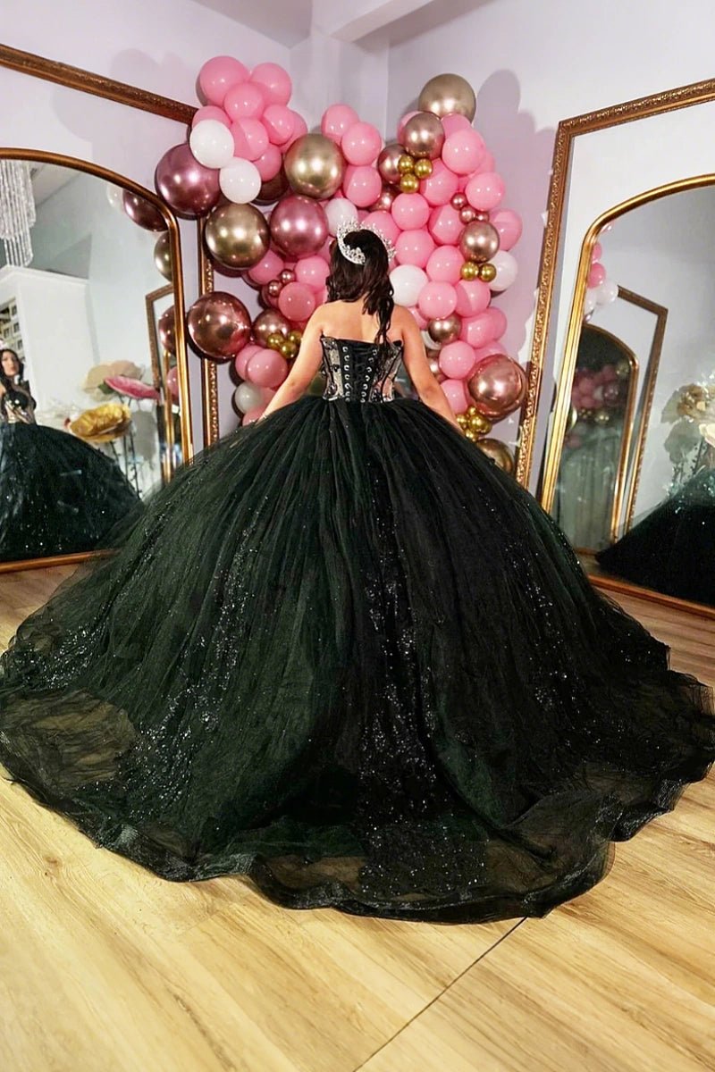 Laura | Own Your Spotlight in Timeless Black Quince Dresses - Black - PromDressClub
