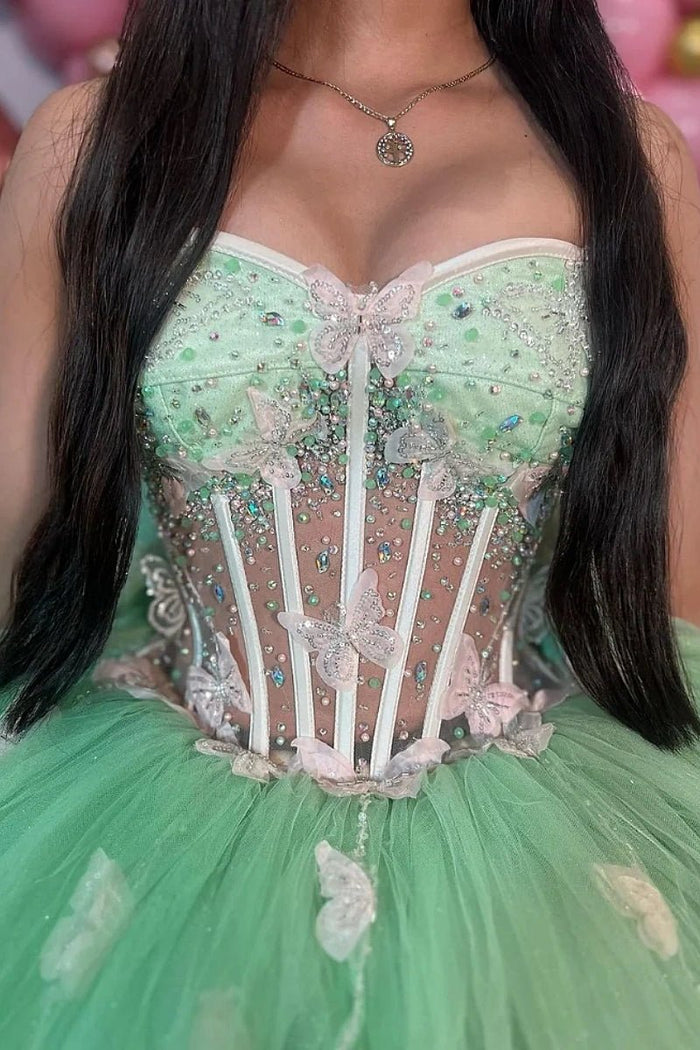 Layla | Discover Your Dream Mint Green Quinceañera Dress – Style & Comfort Combined - Mint Green - PromDressClub