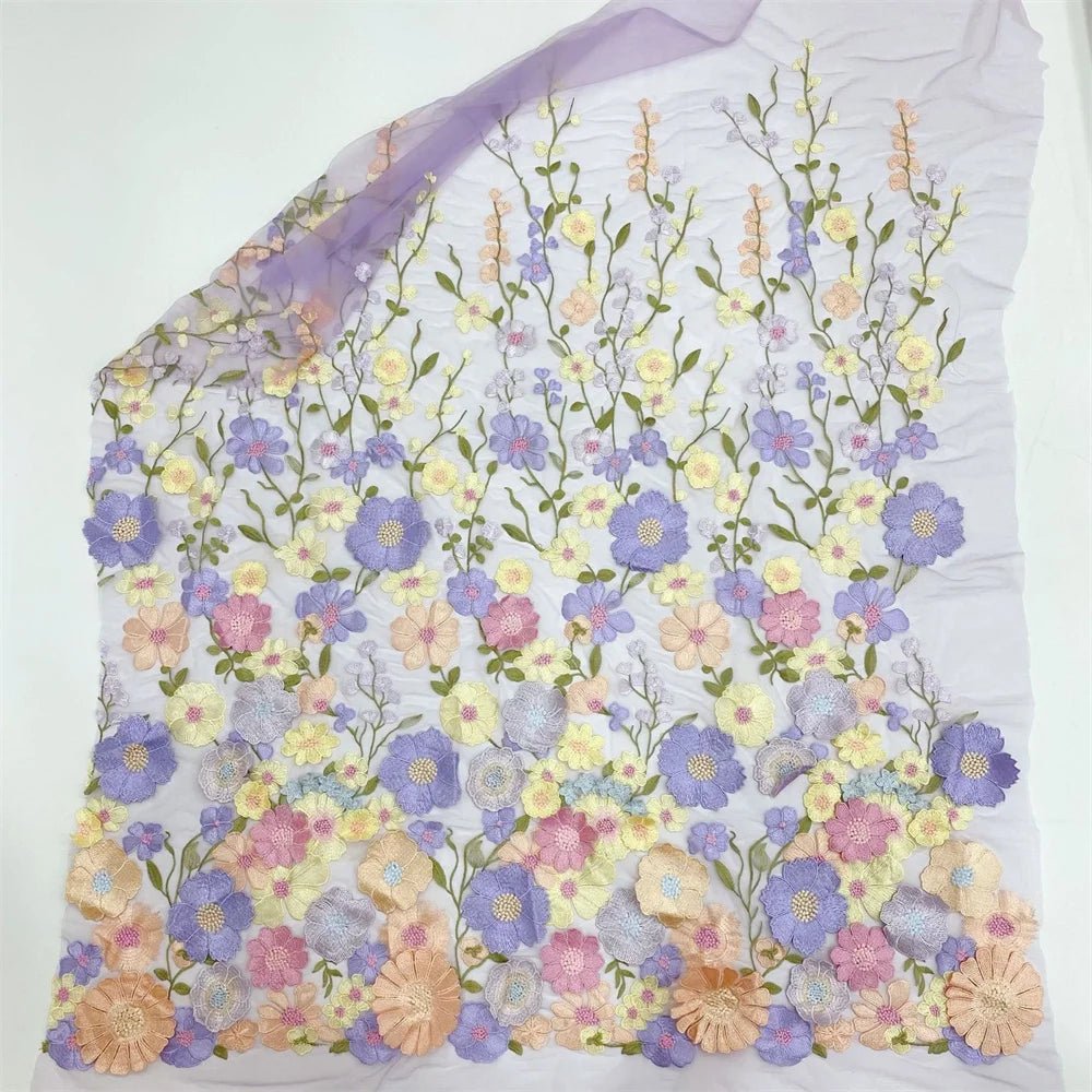 Lila | Elegant Champagne Short Sleeve Flower Corset Prom Dress - Champagne Floral - PromDressClub