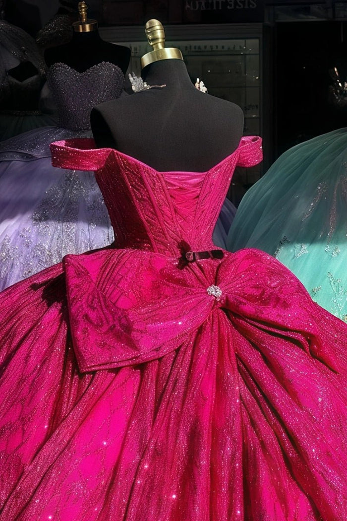 Louisa | Purple Quinceañera Dresses: Find Your Dream 15th Birthday Gown - Fuchsia - PromDressClub