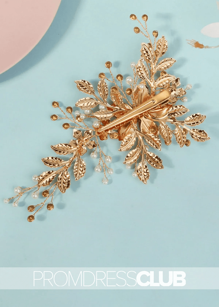 Luxury Accessories Gold Versatile Hairpin With Metal Flower - Price #price_variant_lowest# - Gold - PromDressClub