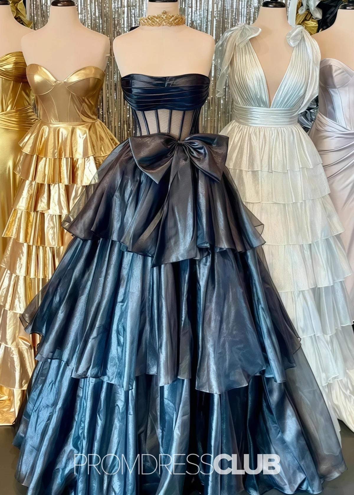 Maggie | A Line Strapless Black Long Prom Dress Near Me - Price #price_variant_lowest# - Black - PromDressClub