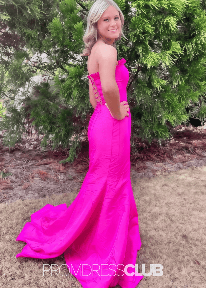 Mandy | Mermaid Red Maxi Prom Dress Near Me - Price #price_variant_lowest# - Hot Pink - PromDressClub
