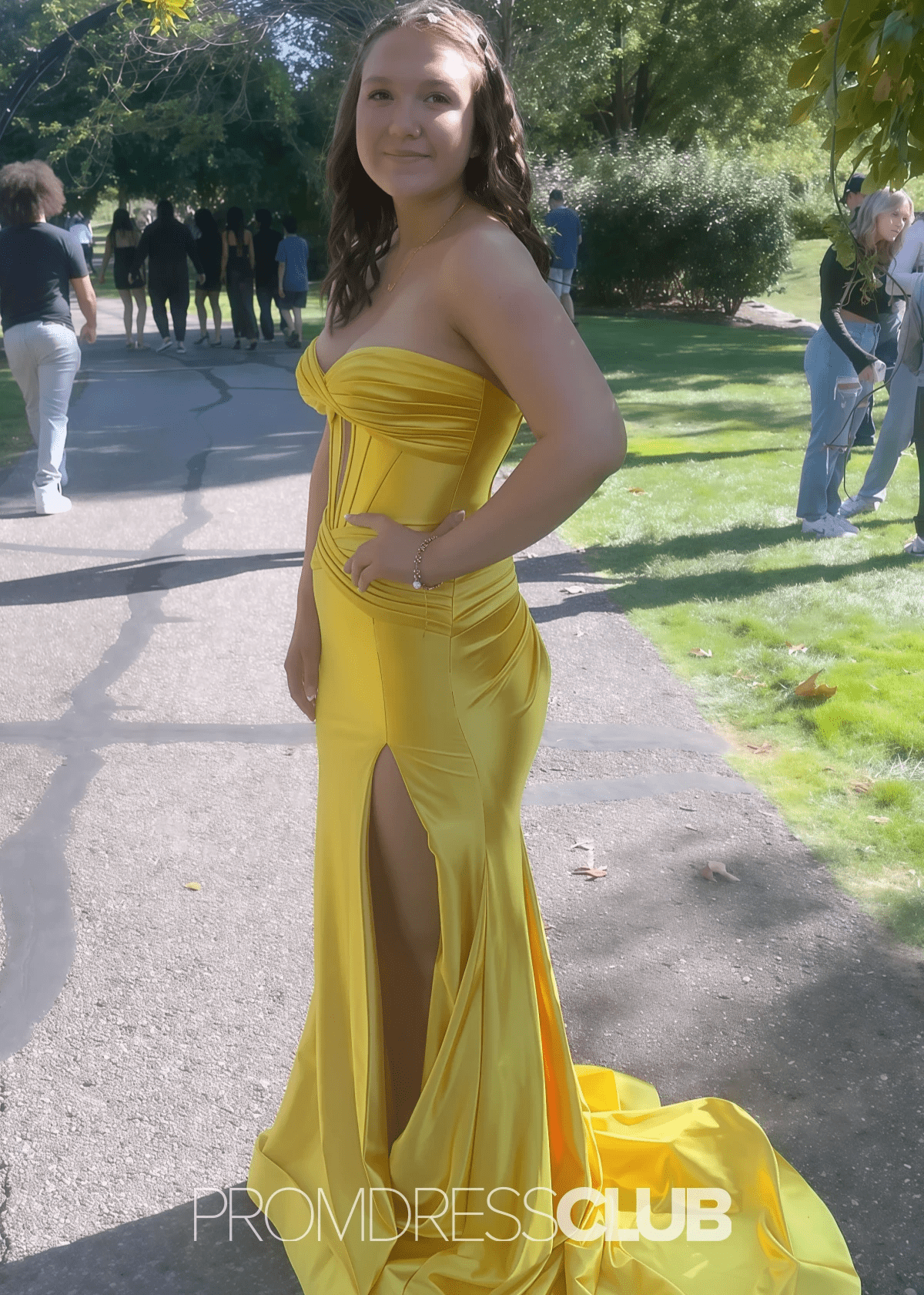 Marcia | Trumpet Mermaid Royal Blue Long Formal Dress Near Me - Price #price_variant_lowest# - Yellow - PromDressClub