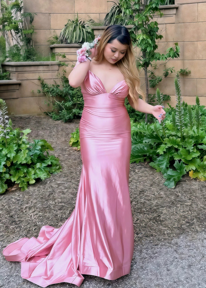 Marguerite | Mermaid Light Pink Maxi Prom Dress Near Me - Price #price_variant_lowest# - Light Pink - PromDressClub
