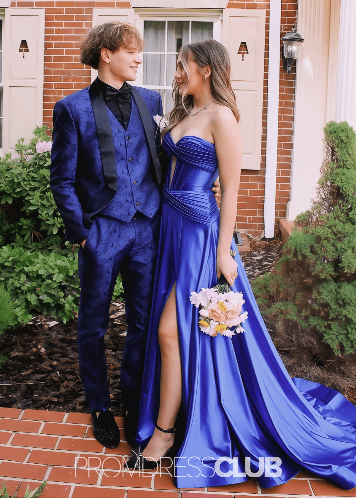 Marian | A Line Dark Red Long Prom Dress Near Me - Price #price_variant_lowest# - Royal Blue - PromDressClub