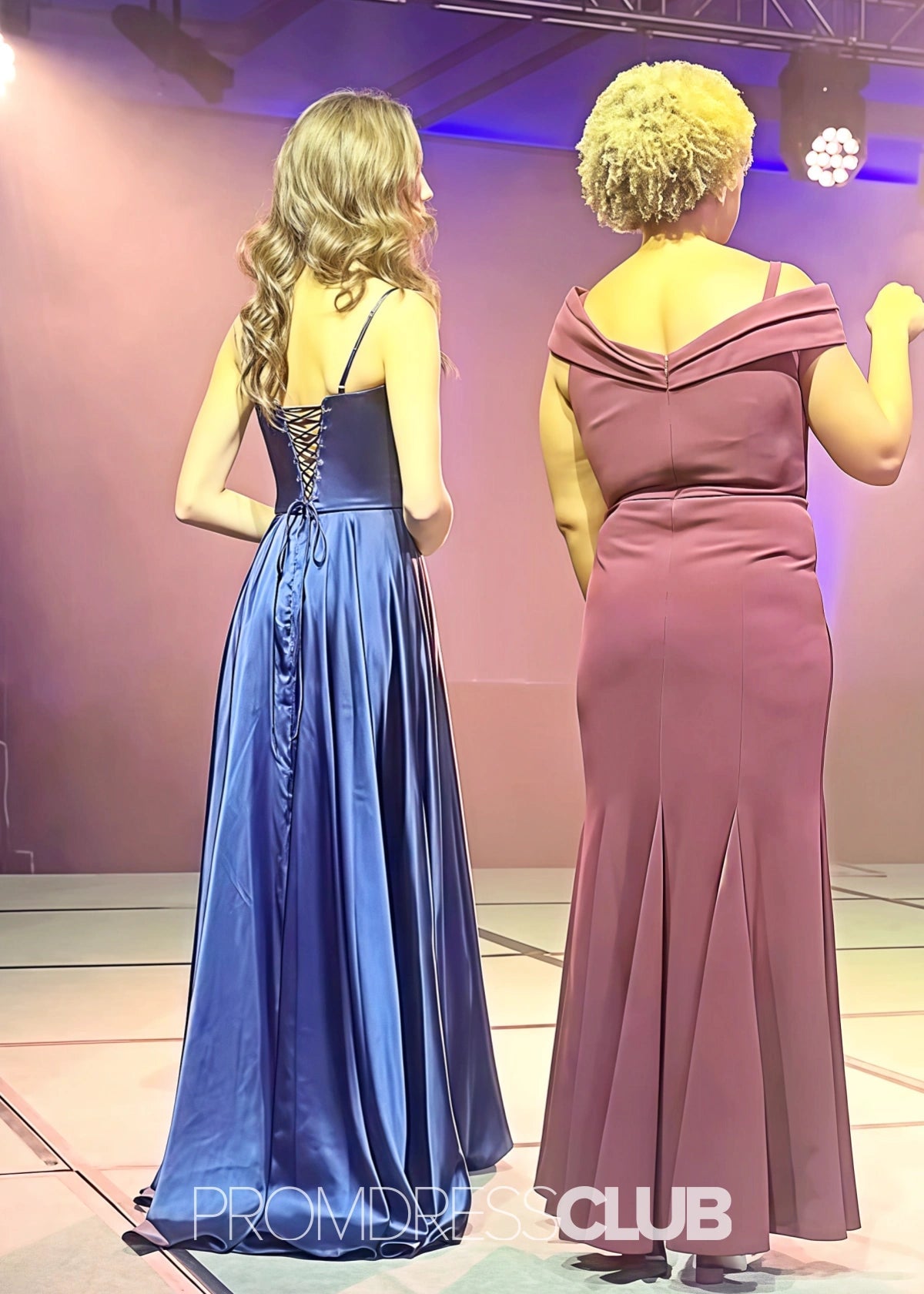 Meroy | A Line Navy Blue Satin Maxi Prom Dress Stores Near Me - Price #price_variant_lowest# - Navy Blue - PromDressClub