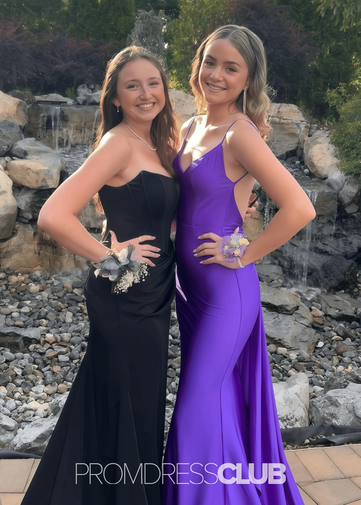 Molly | Mermaid Ruched Yellow Satin Maxi Formal Dress Stores Near Me - Price #price_variant_lowest# - Purple - PromDressClub