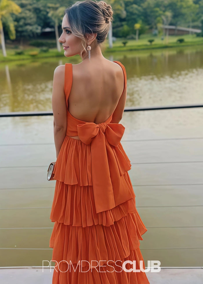 flowy orange dress Khandi Flowy Date Night Dress Copper Orange