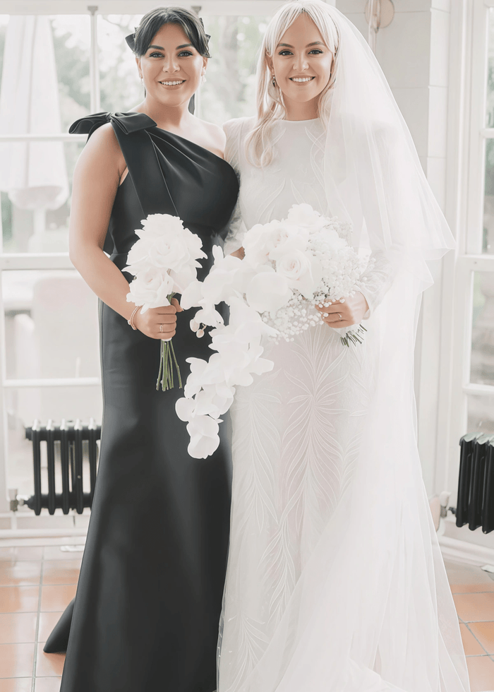 Odelette | Mermaid Plus Size Black Long Bridesmaid Dress - Price #price_variant_lowest# - Black - PromDressClub