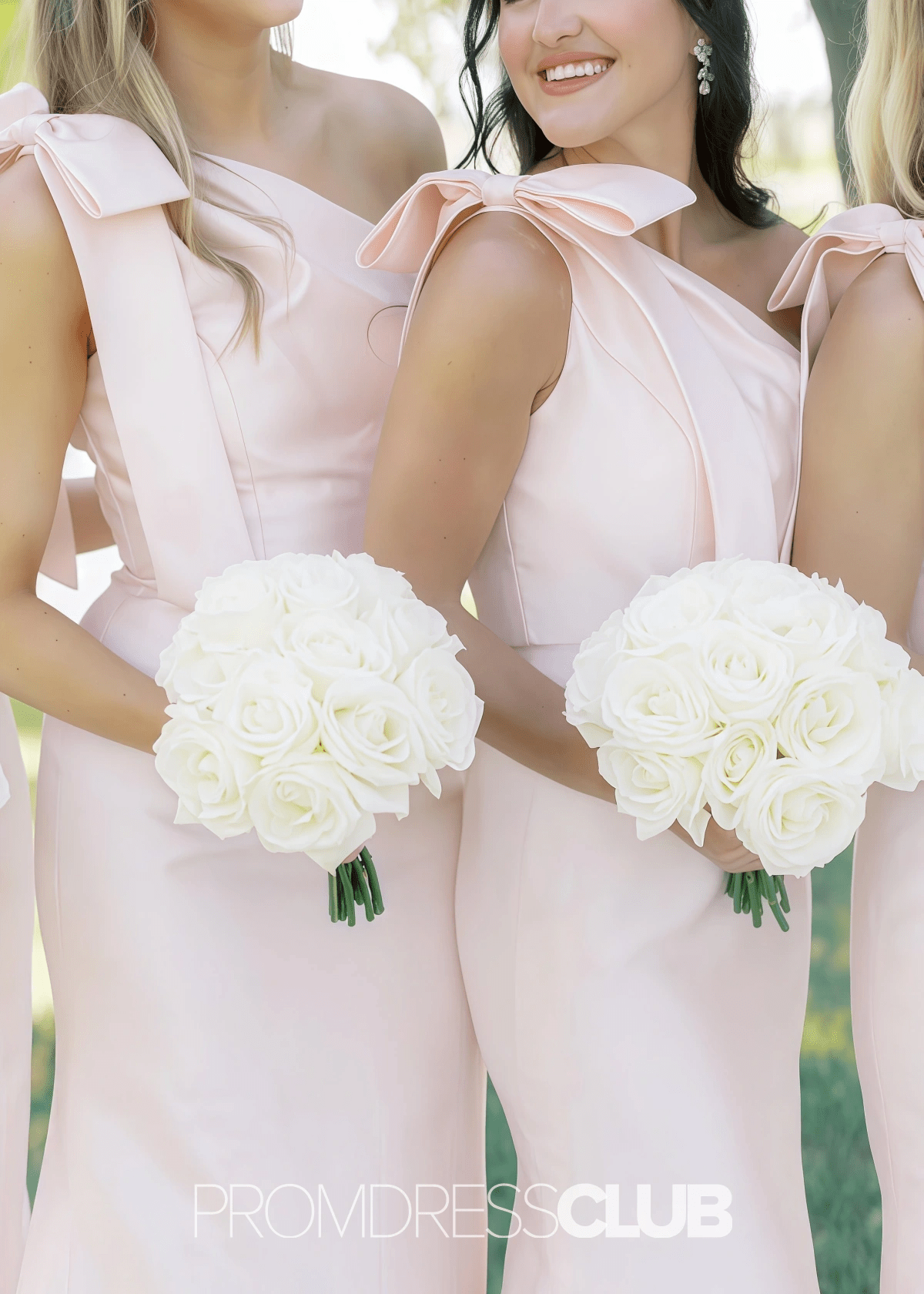 Odelette | Mermaid Plus Size Black Long Bridesmaid Dress - Price #price_variant_lowest# - Light Pink - PromDressClub