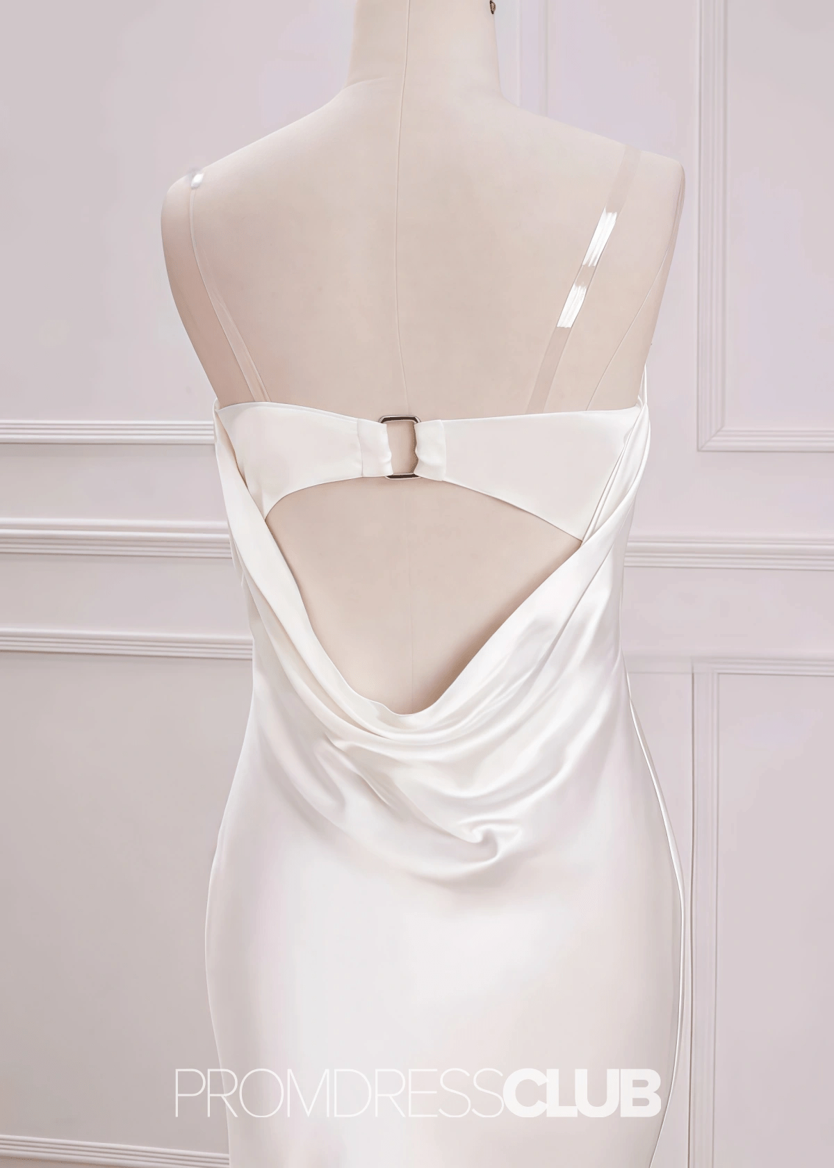 Penelope | Mermaid Strapless White Satin Long Birdesmaid Dress - Price #price_variant_lowest# - White - PromDressClub