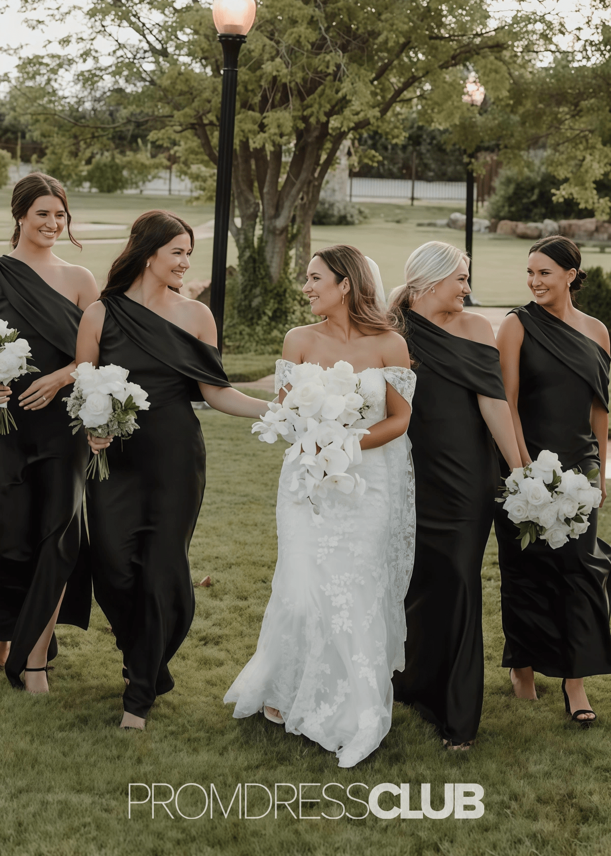 Quintina | Sheath Column Pleated Black Satin Long Bridesmaid Dress - Price #price_variant_lowest# - Black - PromDressClub