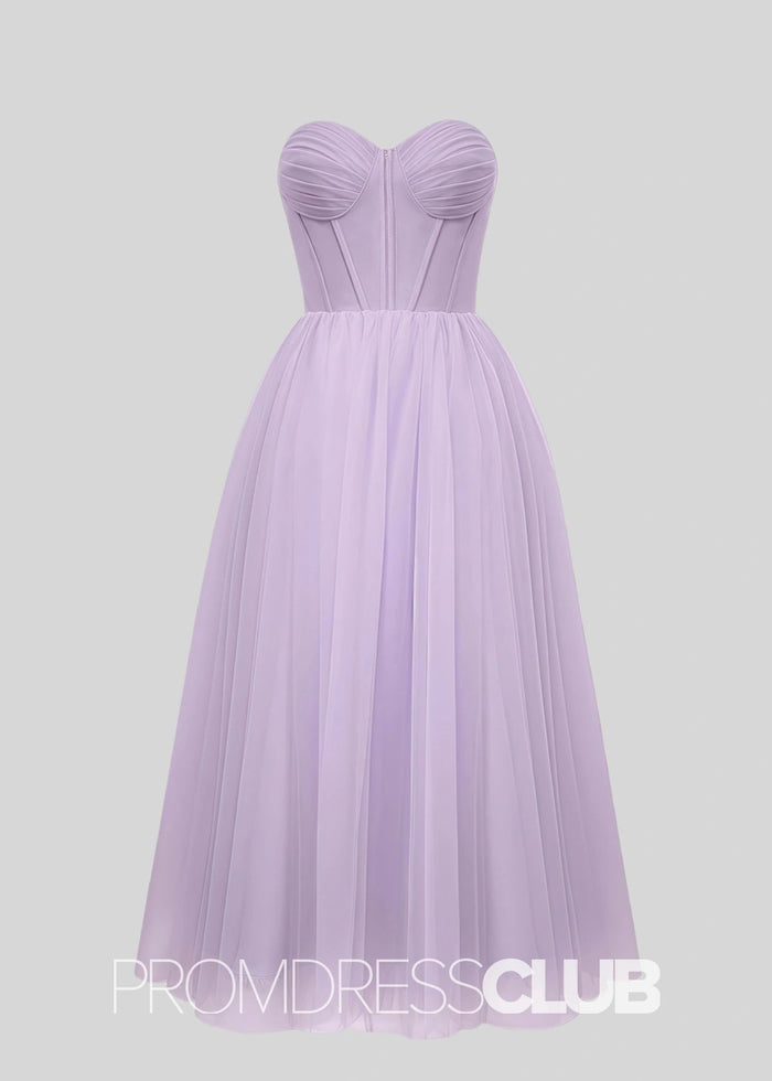 Salome |Green Long Prom Dresses Stores Near Me With A Line Strapless Puffy Tulle - Price #price_variant_lowest# - Lilac - PromDressClub