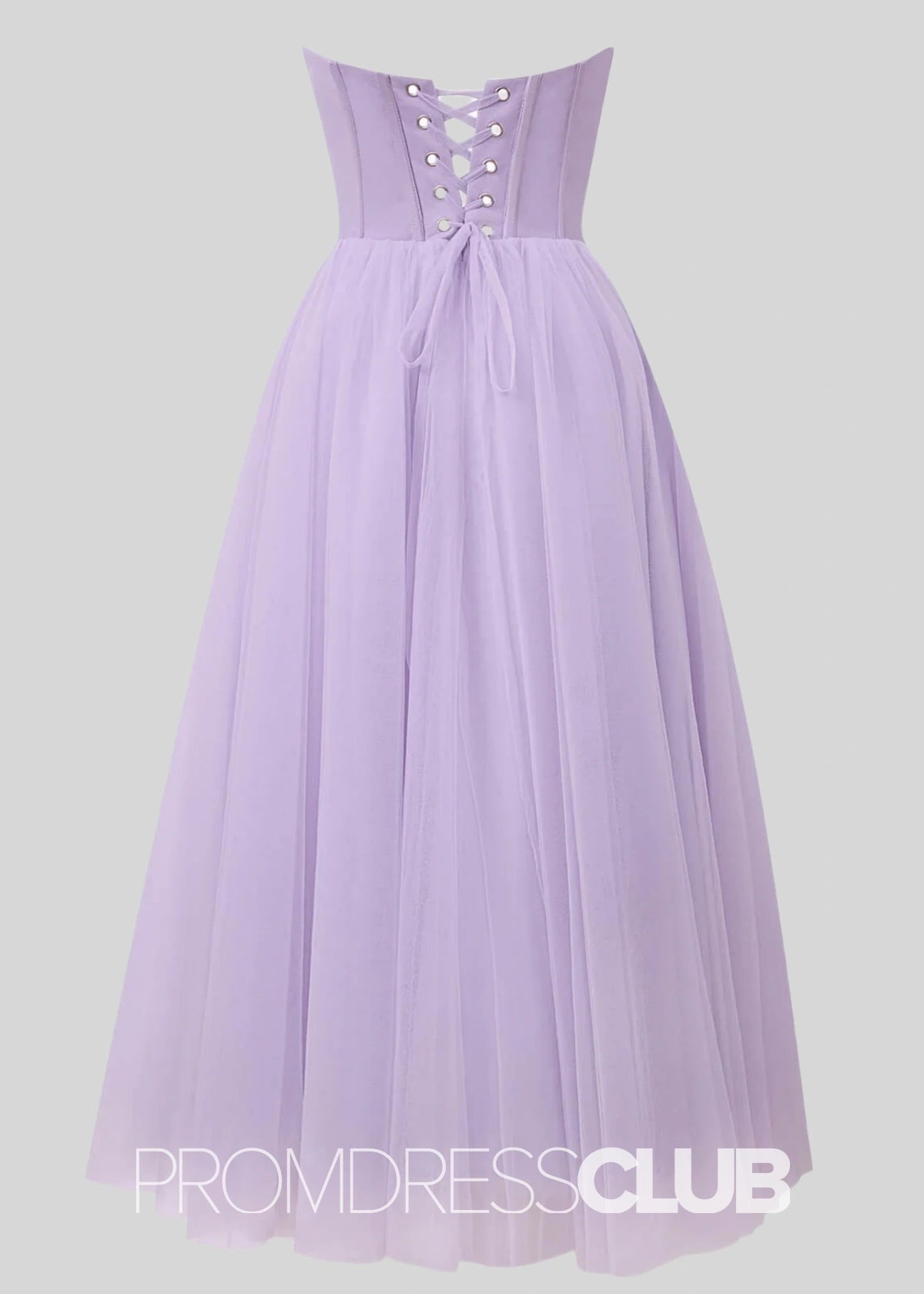Salome |Green Long Prom Dresses Stores Near Me With A Line Strapless Puffy Tulle - Price #price_variant_lowest# - Lilac - PromDressClub
