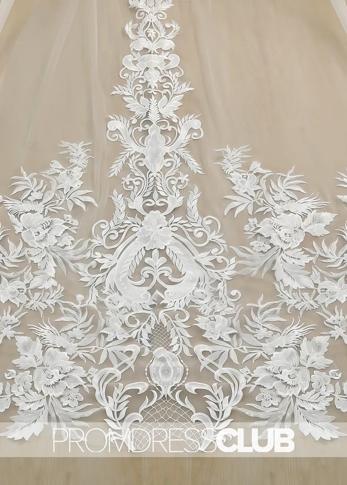 Shaped Bridal Veil With Vintage Lace Cathedral Wedding Veil - Price #price_variant_lowest# - Black - PromDressClub