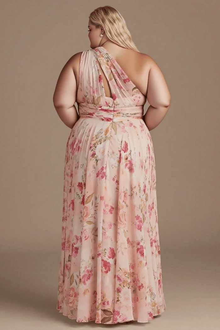 Simply Brilliant Floral Pink Bridesmaid Dresses Ideal for Memorable Wedding Moments - Pink Floral - PromDressClub