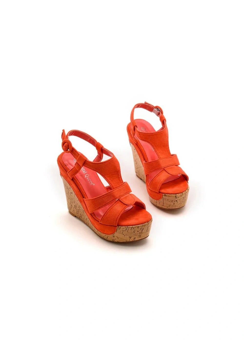 Stylish Black Platform Wedge Sandals & Versatile Peep Toe High Heels for Every Event - Orange - PromDressClub