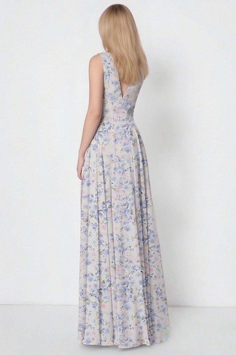 Sweetest Admirer Blue and White Floral Bridesmaid Dress Garden Weddings - Blue Floral - PromDressClub