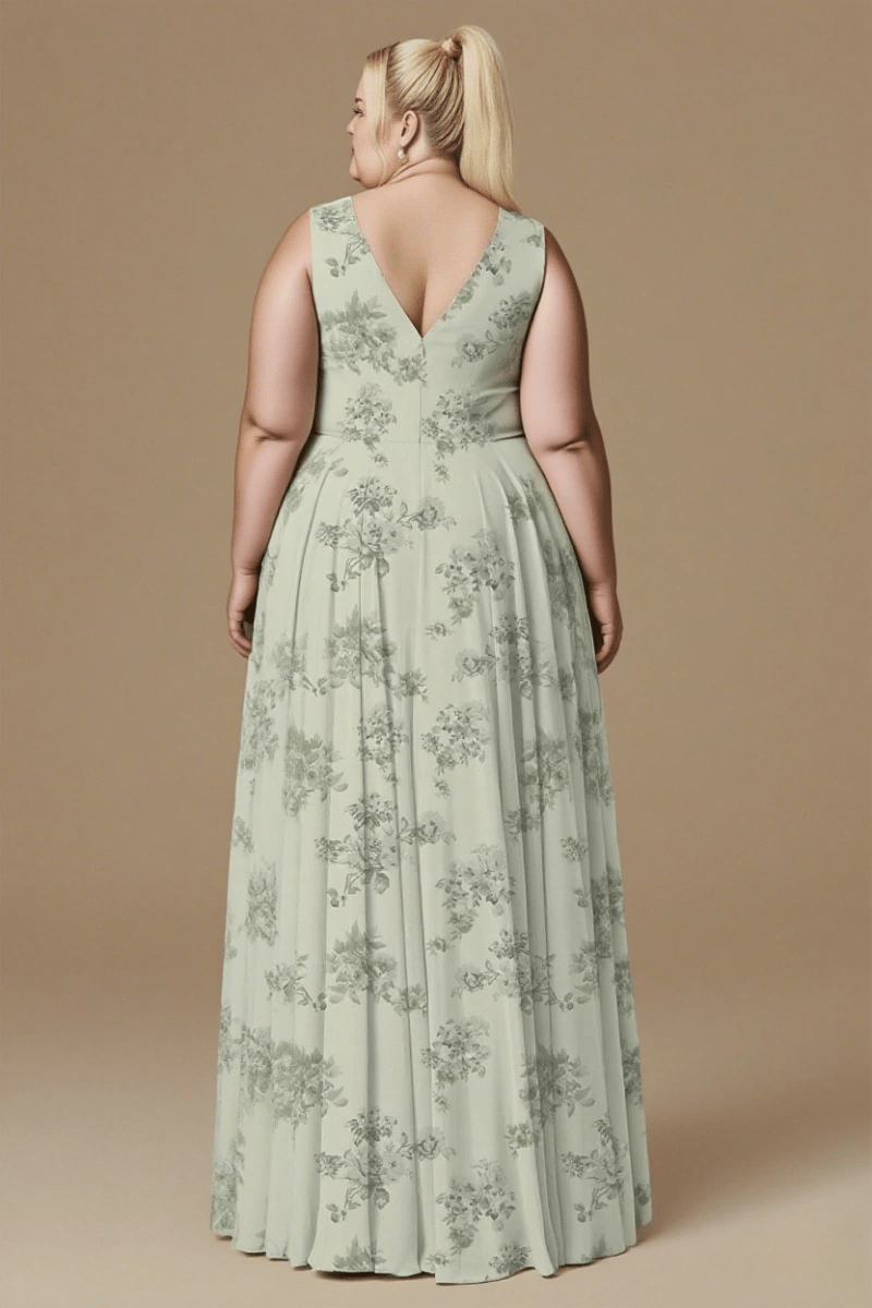 Sweetest Admirer Sage Green Floral Bridesmaid Dress Rustic Charm - Sage Floral - PromDressClub
