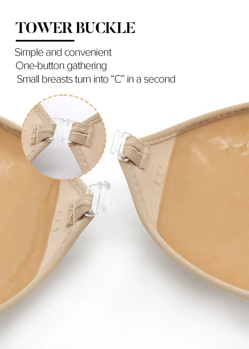 Ultra - Comfortable Silicone Bras Black and Nude Essentials for Effortless Style - Nude - PromDressClub