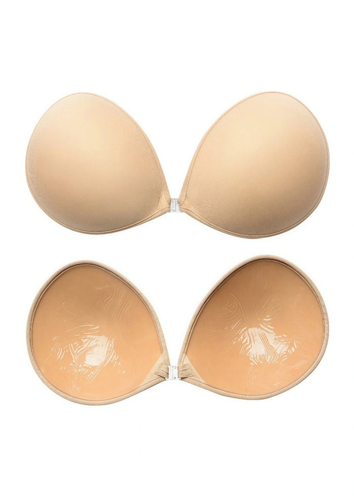 Ultra - Comfortable Silicone Bras Black and Nude Essentials for Effortless Style - Nude - PromDressClub