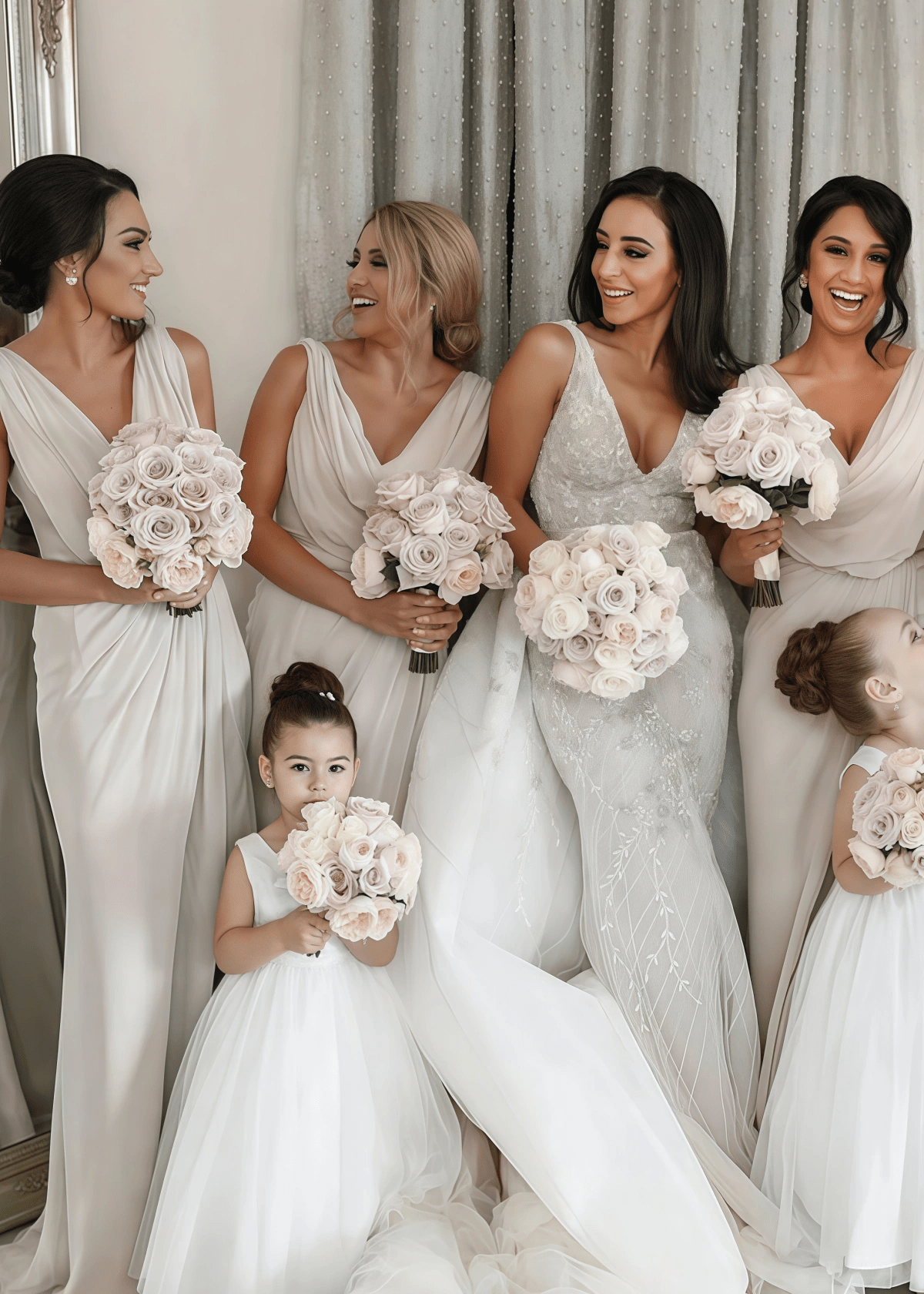 Veronica | Refinement Sheath Ivory Chiffon Maxi Bridesmaid Dress with Slit and Ruched - Price #price_variant_lowest# - Ivory - PromDressClub